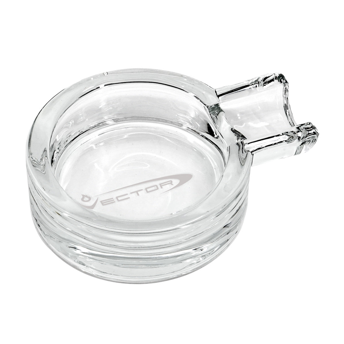 Cenicero Vector De Cristal Circular P/ 1 Puro
